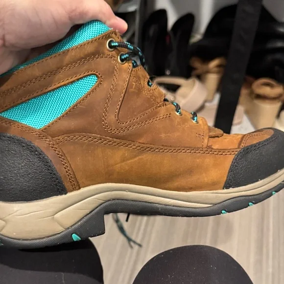 Ariat Teal and Brown Outdoor Boots - Picture 5 of 6